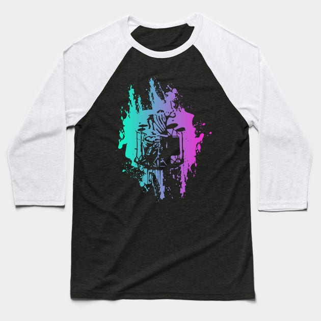 Drums Drummer Gift Idea Drumming Drummer Art Baseball T-Shirt by TheTeeBee